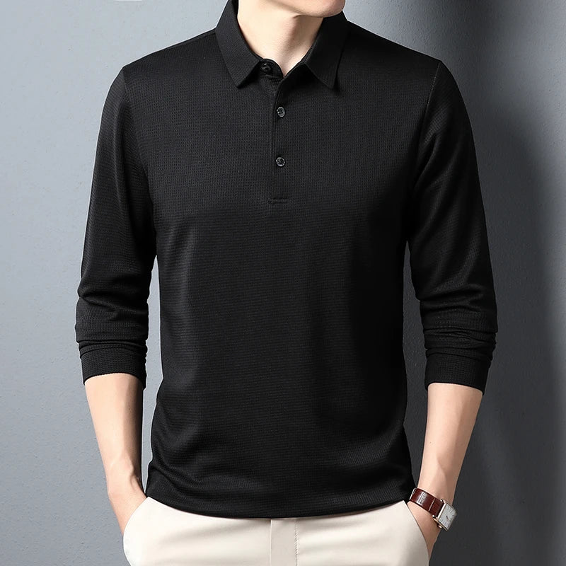 Men's Long Sleeve Polo Shirt – Business Casual