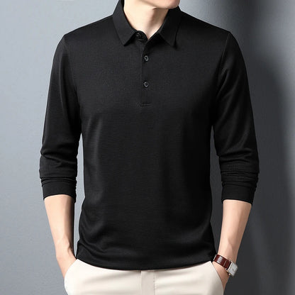 Men's Long Sleeve Polo Shirt – Business Casual