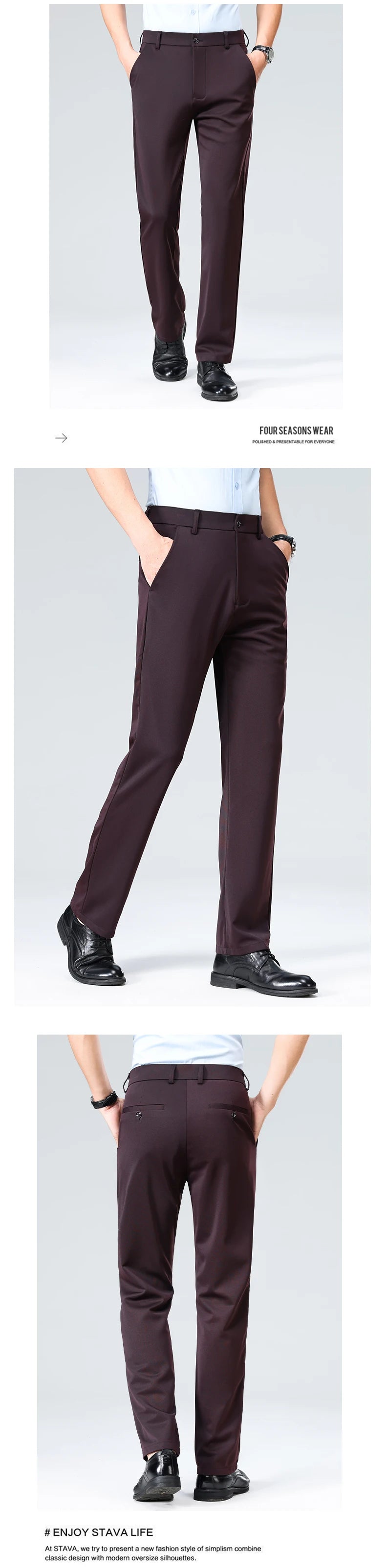 Men's Stretch Summer Pants – Lightweight Straight Fit