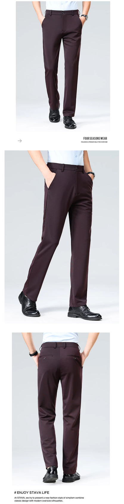 Men's Stretch Summer Pants – Lightweight Straight Fit