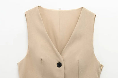 Women's V-Neck Pleated Mini Dress