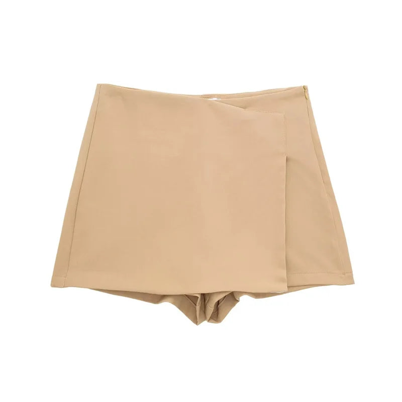 Women's Asymmetric Skort – High Waist Mini