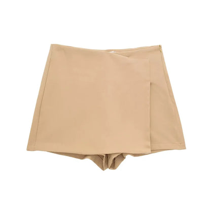 Women's Asymmetric Skort – High Waist Mini