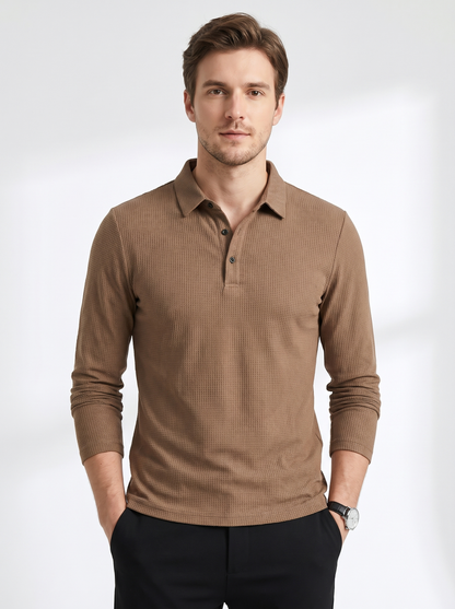 Men's Long Sleeve Polo Shirt – Business Casual