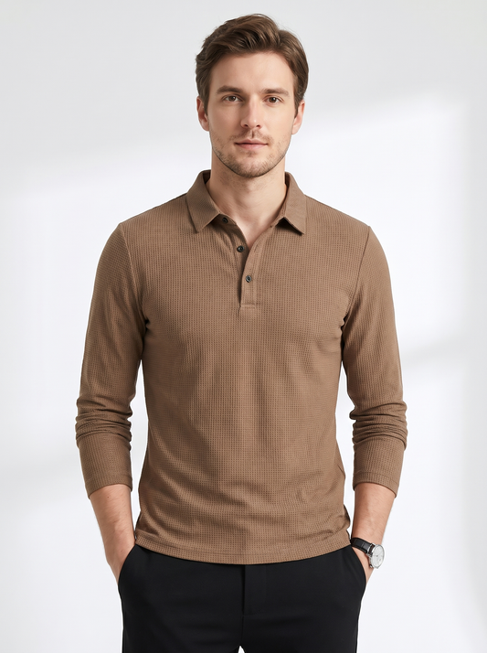 Men's Long Sleeve Polo Shirt – Business Casual