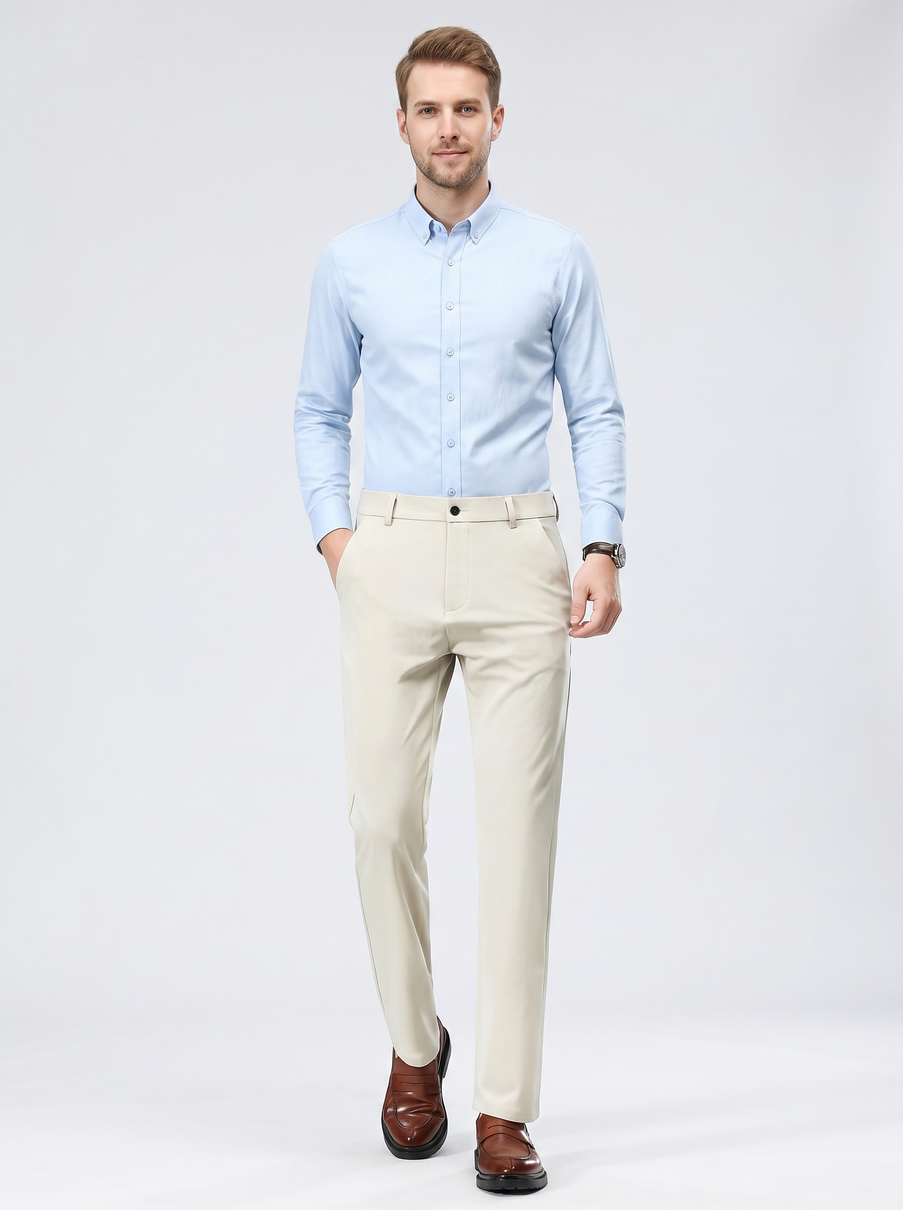 Men's Stretch Summer Pants – Lightweight Straight Fit