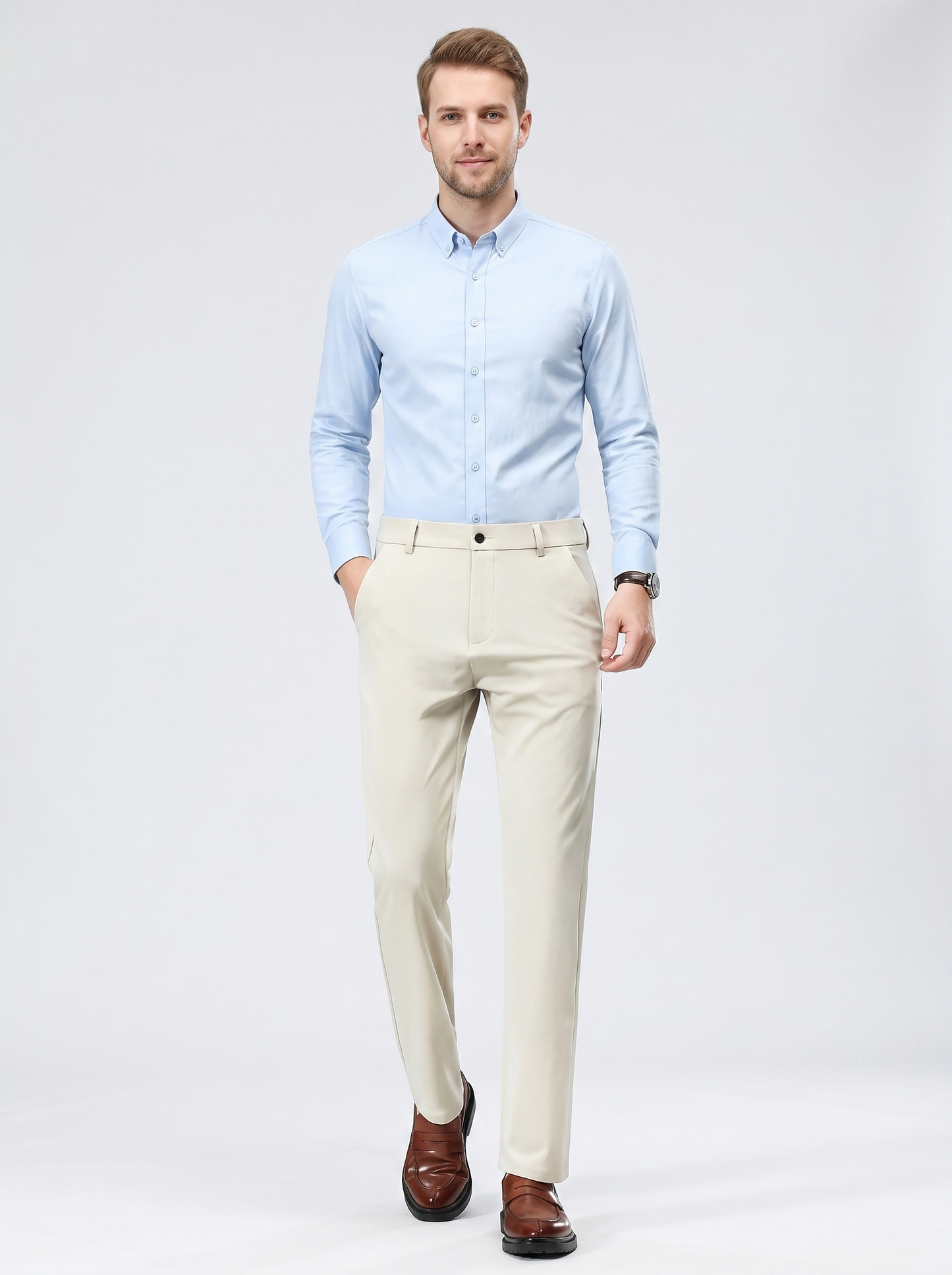 Men's Stretch Summer Pants – Lightweight Straight Fit