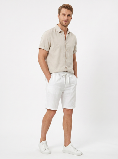 Men's Cotton Linen Shorts – Breathable Summer