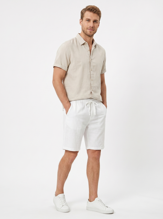 Men's Cotton Linen Shorts – Breathable Summer